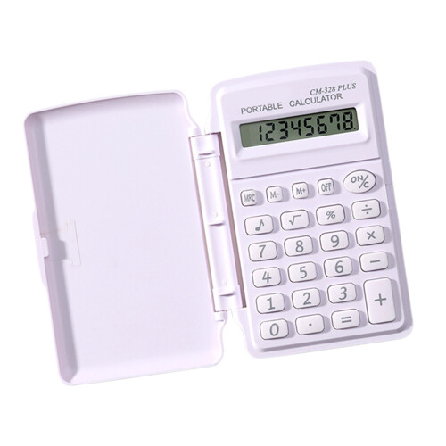 Vibranted Candy Color Calculator Featuring Clamshell -White