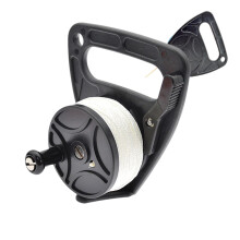 Kayak Reel Diving Underwater Diving Reel with Ratchet for Kayak Spearfishing 150m for Cave Wreck Drift Diving Kayak Black