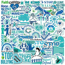 Pack Of 50 Cartoon AntiBullying PVC Stickers For Kids School