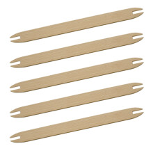 Packung mit 5 Holzwebschiffchen, Webstäbchen, Strickwerkzeug-M