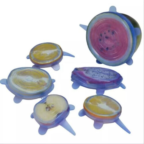 Silikon-Stretchdeckel, 6er-Set, verschiedene Größen 2