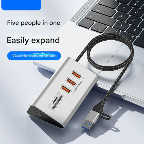 10 Gbps USB C Hubs Multipoorten Adapter Snelle-HU506 2