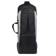 Yoga Mat Bag with Large Side Pocket Zip Pocket, Black / Grey