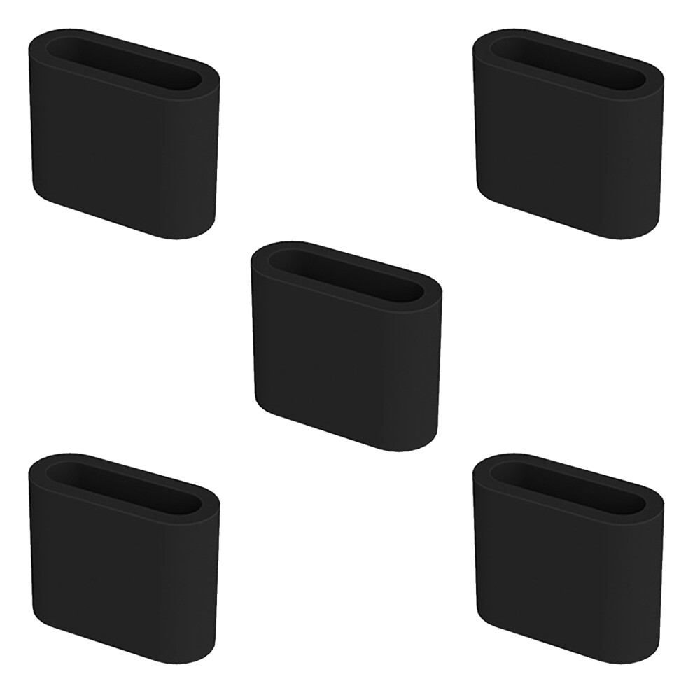 Type C Usb Port Dust Cover Protectors Easy- Silicone 5Pcs Black 7704000521529