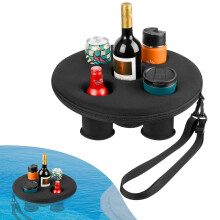 WhirlPool Drink Holder, Floating Drink Holder, Floating Tray with 5 Holes, Floating Spa, Hot Tub, Drink Tray for Pool Beach, Outdoor Pack Accessories