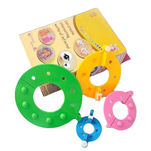 Pompom Maker  4 Sizes Round for Yarn, Fluffball Decorations, Knitting Tools