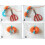 Pompom Maker  4 Sizes Round for Yarn, Fluffball Decorations, Knitting Tools 5