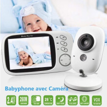 PIMPIMSKY 3,2-Zoll-LCD-Farbvideo-Babyphone, 2,4-GHz-Zwei-Wege-Videoüberwachungskamera