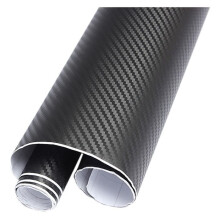 30 x 127 cm große 3D-Carbonfaser-Aufkleberrolle, selbstklebende Auto-Vinylfolie – Schwarz