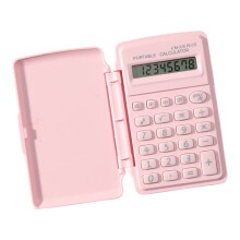 Student rekenmachine pasteltinten 8-cijferige grote-roze kleur