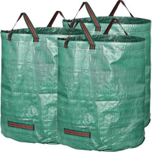 Gartenabfallsack – Größe nicht spezifiziert – 272 l – Faltbar – Wiederverwendbar – Grün