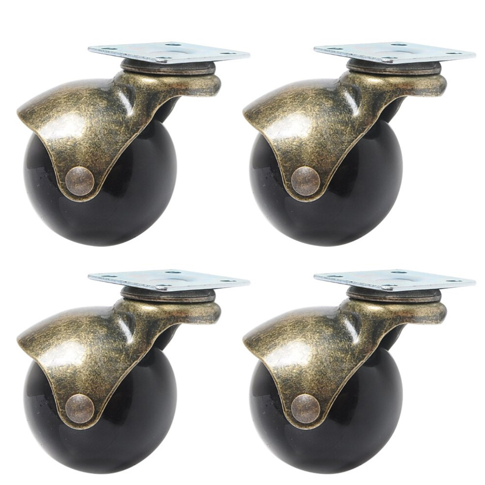 Ball Caster Wheel, Antique Gold Finish Furniture Casters With Polyurethane Material For Smooth Surface, 30Kg Max Weight Capacity, Multi-Application Ca 9198585091221