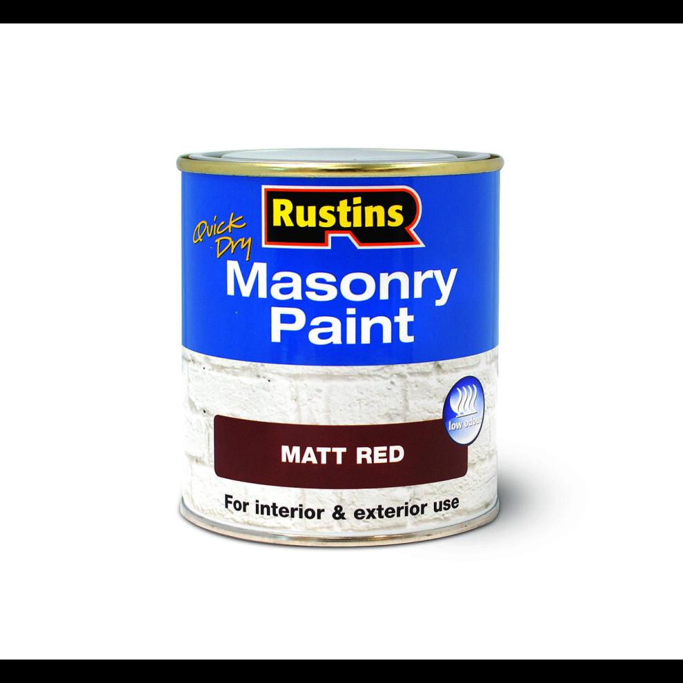 Rustins MASPR500 Quick Dry Masonry Paint Red 500ml