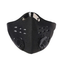 Exhaust Gas Mask with Adjustable Nose Clip, Activated Carbon Filter for Anti Pollen Allergens, Reusable Washable Unisex Respirator for Running, Cyclin