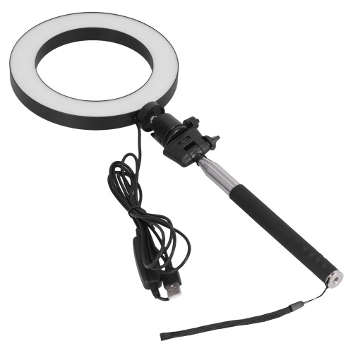 Κομψό φωτιστικό LED με δακτύλιο, Selfie Stick με τρίποδο για ρύθμιση έντασης 3 1