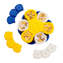 Katzen füttern Leckerli-Puzzle-Spielzeug für-Weiß und Gelb