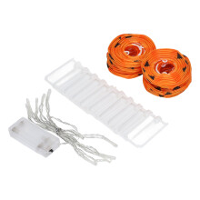 Luci di Halloween, luci fatate arancioni per decorazioni interne ed esterne, luci a LED a goccia a batteria con funzione timer per la stagione