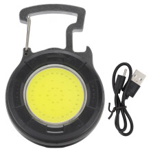 Lampada da lavoro portachiavi COB, luce di emergenza con portachiavi retrattile, mini torce portachiavi per campeggio, emergenza, impermeabile e