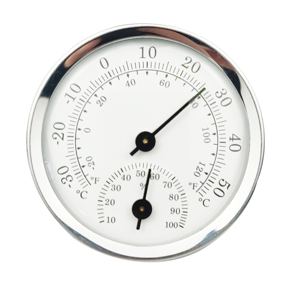 Micro Pointer Thermohygrometer, Exquisite Workmanship Transparent Plastic Dial Mini Size Same As A Pocket Watch, Accurate Measurements For Indoor Outd 9453559750277