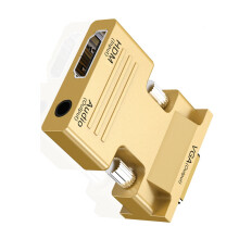 Lichtgewicht 1080P HDTV naar VGA-adapter Audio-uitgang-Goud