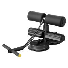 Abdominal Trainer AB Training Aid Suction Cup with Adjustable Resistance Band Auxiliary Exercise Multifunctional Strength black