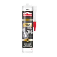 Unibond Seal & Bond Sealant Cartridge Adhesive White, 389g