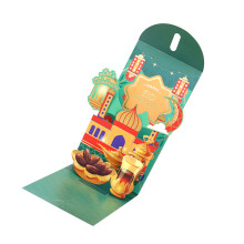 Exquisites 3D Redness Envelopes Eid Mubarak Money Packet-Green