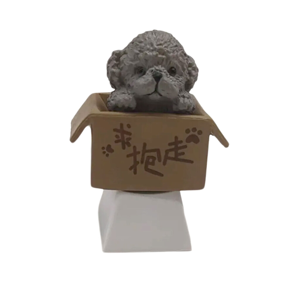 Handmade Cartoon Dog Keycap Unique Design Crossed Stem For- Gray 7704000522878