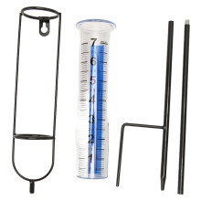 Sturdy And Durable Rain Gauge Outdoor Heavy Duty Metal Frame Easy To Clean Removable Tube With Clear Scale Markings For Home Garden Or Farm Use