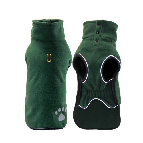 Harnesses Winter Dog Coat Warm Dog Clothes Vests-Dark Green L