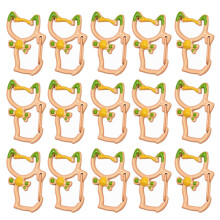 15Pcs Cats Shaped Lobster Clasps Hook Metal Lanyard Spring-6