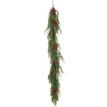 Pine Branch/Wreath for Festives Home Decoration-Red fruit 1.5m