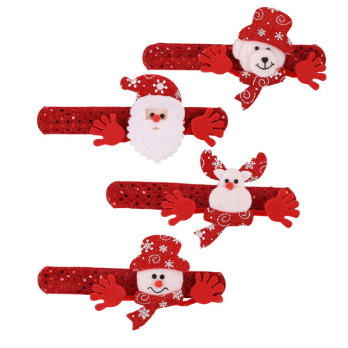 Animal Pattern Slap Bracelets for Christmas-Snowman style 1