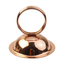 Pack of 12 Metal Table Sign Holders-rose gold Hemisphere base 1