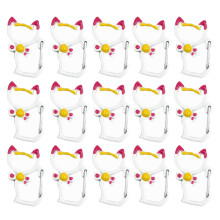 15Pcs Cats Shaped Keyring Clip Keychain Decoration Accessory-9
