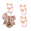 15Pcs Cats Shaped Keyring Clip Keychain Decoration Accessory-9 3