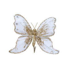 Clip On Butterflies for Home Decoration Butterfly Shape-White