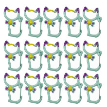 15Pcs Cats Shaped Metal Lobster Clasps Hook Spring Clip-11