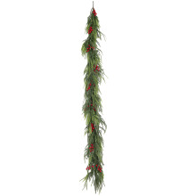 Artificial Christmas Greenery Pine Branch/Wreath-Red fruit 1.8m