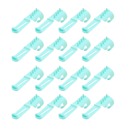 16Pcs Adjustable Crochet Rings Crochet Thread Guide Rings-Green
