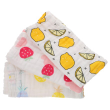 3pcs Cotton Washcloths Muslin Burp Cloths for Newborns Soft Face Towels with Adorable Patterns for Skin Multi Purpose Use for Feeding Bathing More