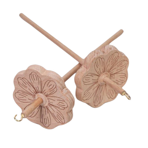 2Pcs Wood Drop Spindle Hand Spinner Tool for Enthusiasts