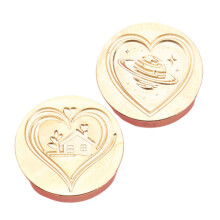 Liefdeshart zegelstempel voor waarderingskaart, wijnfles,-Set 2