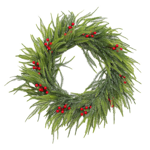 Artificial Christmas Greenery Pine-Red fruit garland 50
