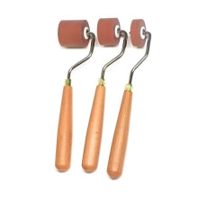 1/3 stuks rubberen roller houten handvat rubberen-A