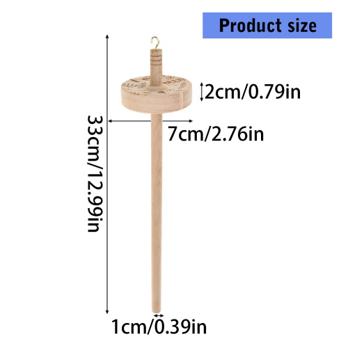 Professional Wood Hardwood Drop Spindle Top-Engraved pattern 2