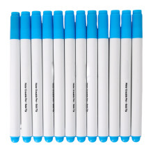 12 Stuks Stoffen Markers Pennen Wateroplosbare Pen-Blauw 1 mm