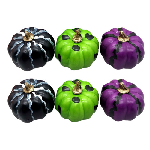 6pcs Halloween Pumpkin Ensembles Home Decoration for Table-B