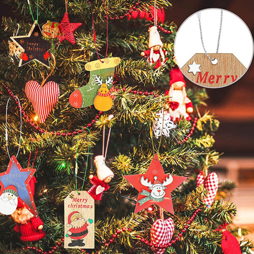 100Pcs Unique Festival Ornament Strings for Christmas Tree-Red 2