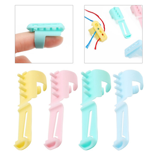 16Pcs Adjustable Crochet Rings Crochet Thread Guide Rings-Green 2